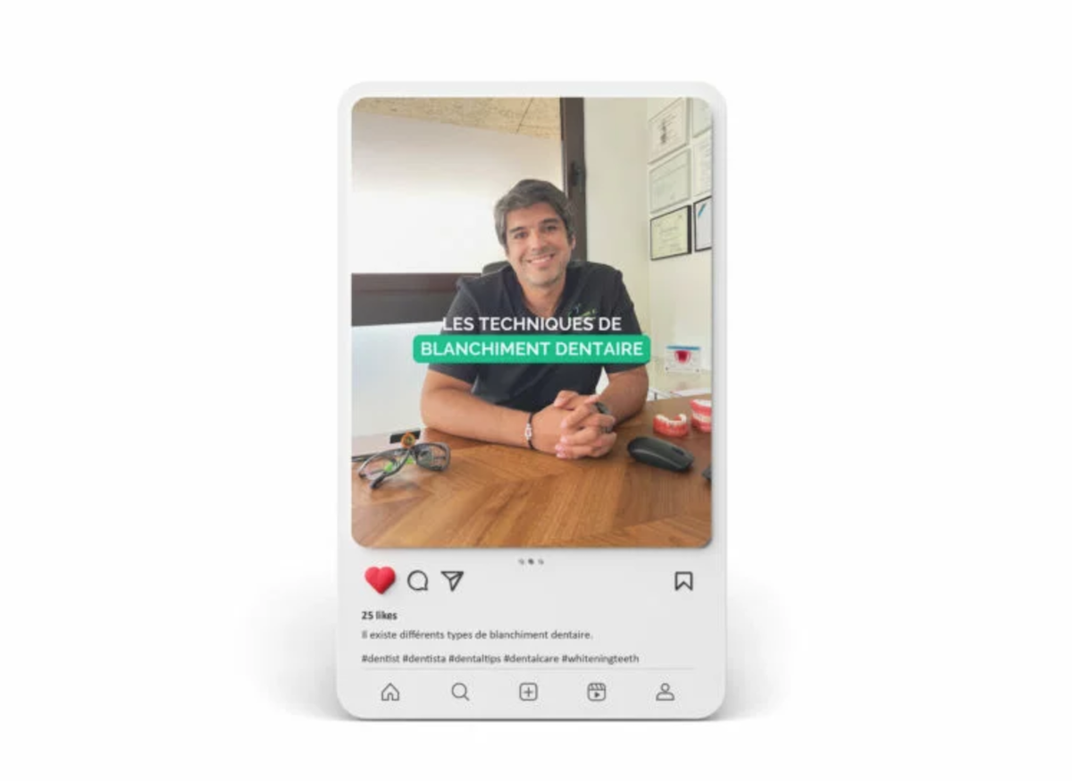 Publications Instagram — ligne editoriale dentaire